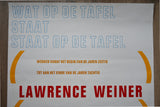 Stedelijk Museum # LAWRENCE WEINER # poster, 1989, nm+