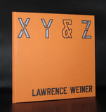 Lawrence Weiner # X Y & Z # 2006, mint