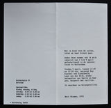 Bert Wisman # MULTIPLE / Invitation # 1992, signed, mint