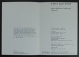 Erker galerie # FRITZ WOTRUBA # invitation , 1985, mint-