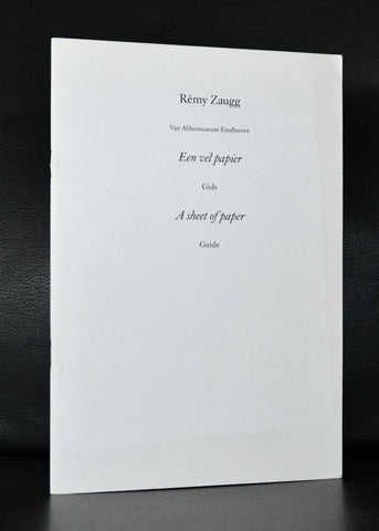 van Abbemuseum # REMY ZAUGG, a sheet of paper # 1984, mint-